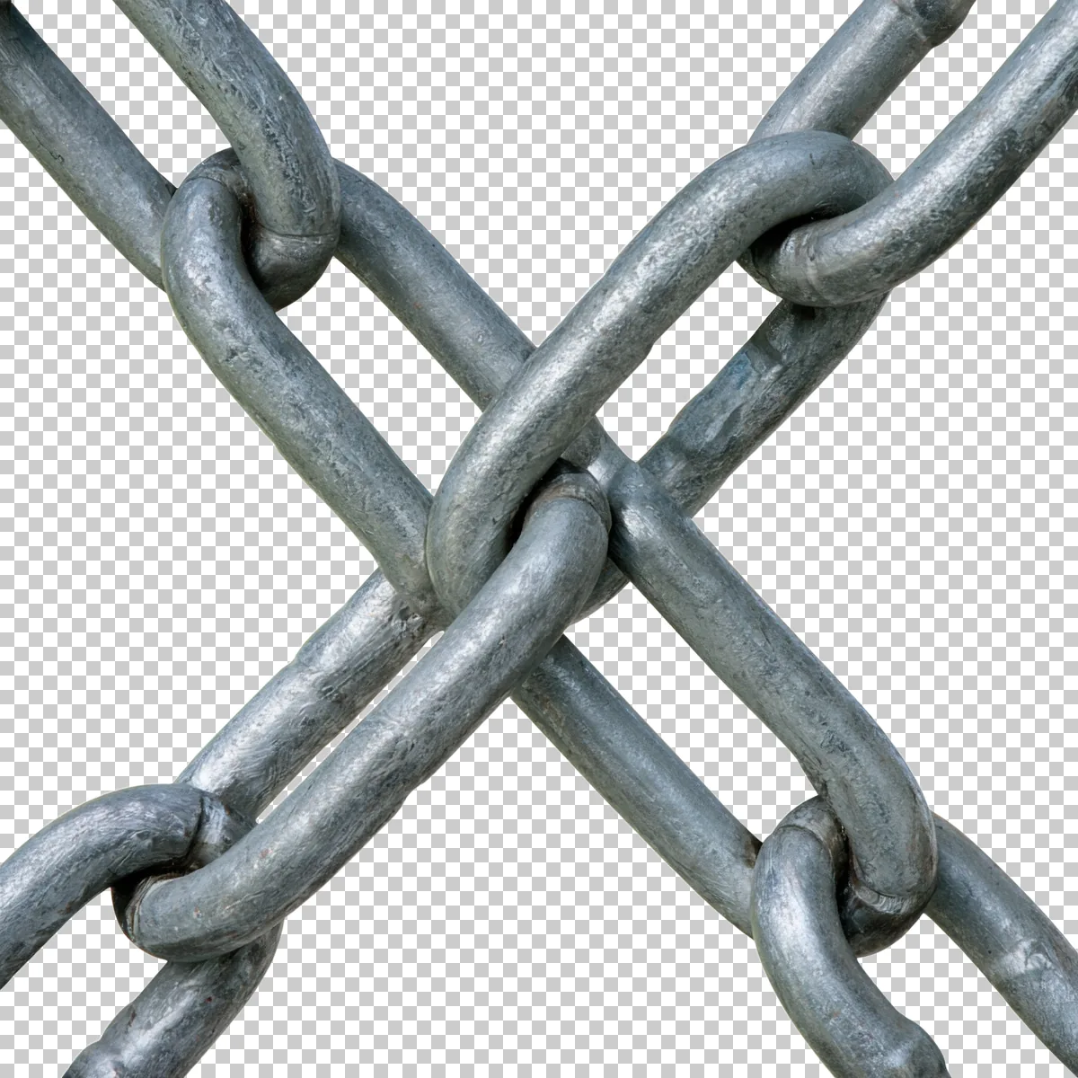 Two Crossed Silver Chains Forming An X Shape Strong 2 H transparent PNG