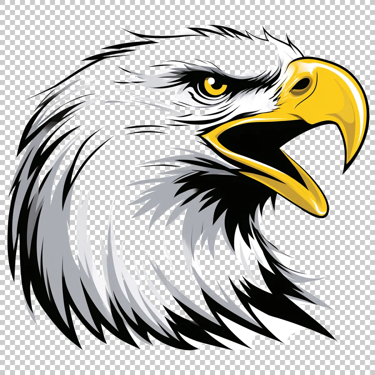 Eagle Head In Aggressive Side Profile With Intense 0 H transparent PNG