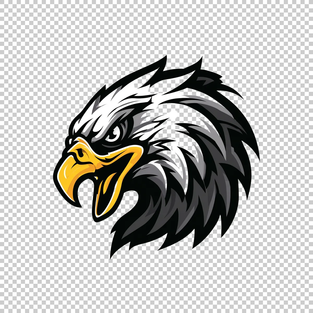 Eagle Head In Aggressive Side Profile With Intense 3 H transparent PNG