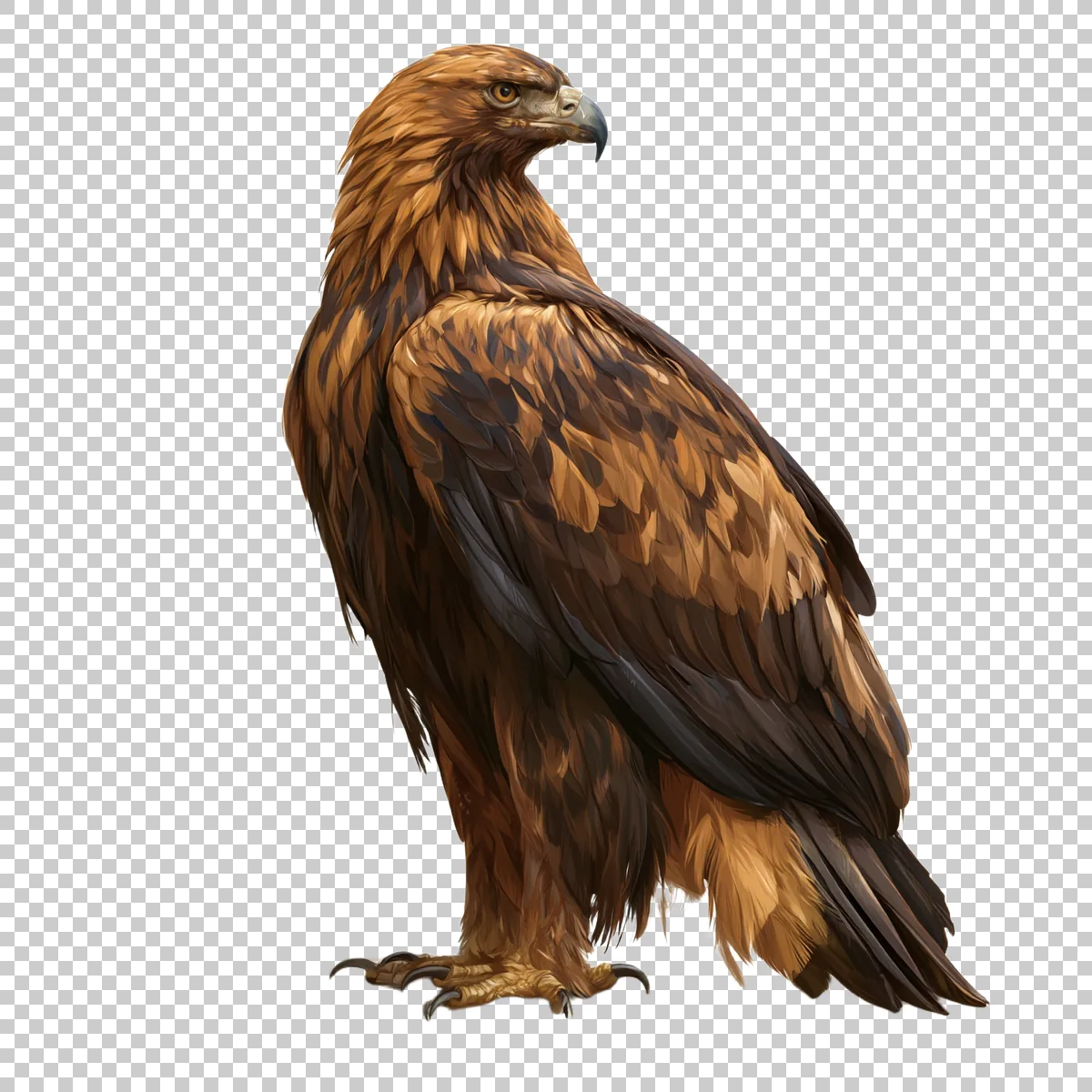 Golden Eagle Standing With Wings Slightly Open And 1 H transparent PNG
