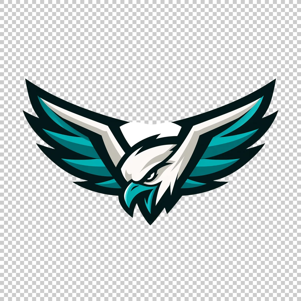 Stylized Eagle Mascot With Angular Wings Spread Wi 1 H transparent PNG