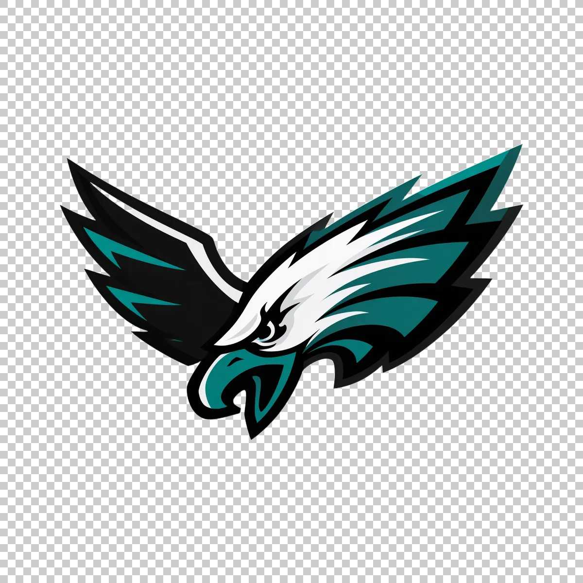 Stylized Eagle Mascot With Angular Wings Spread Wi 2 H transparent PNG