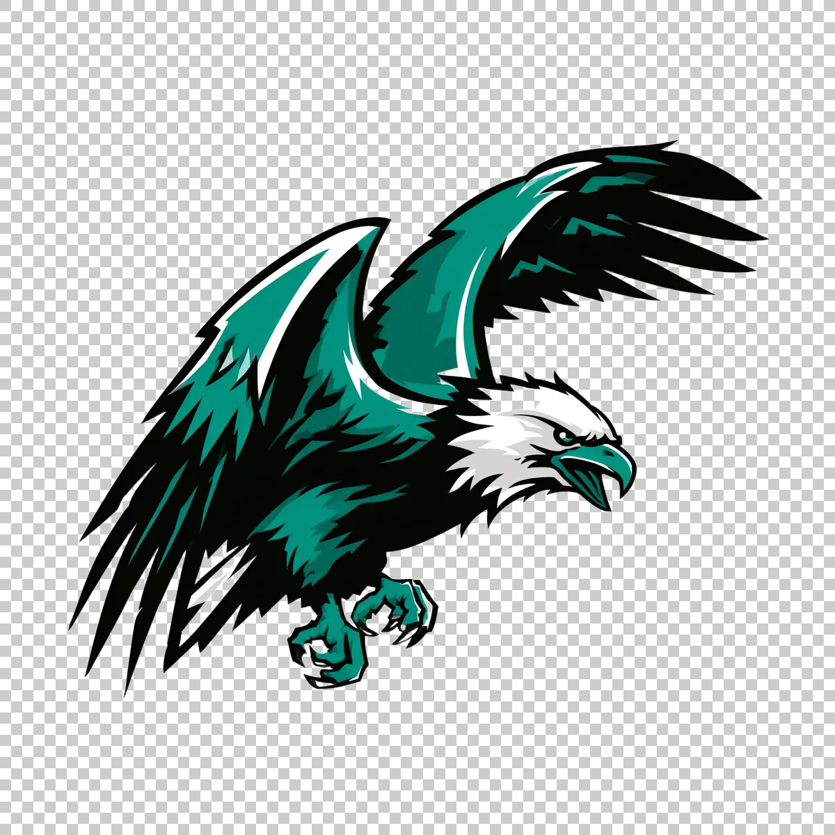 Stylized Eagle Mascot With Angular Wings Spread Wi 3 H transparent PNG