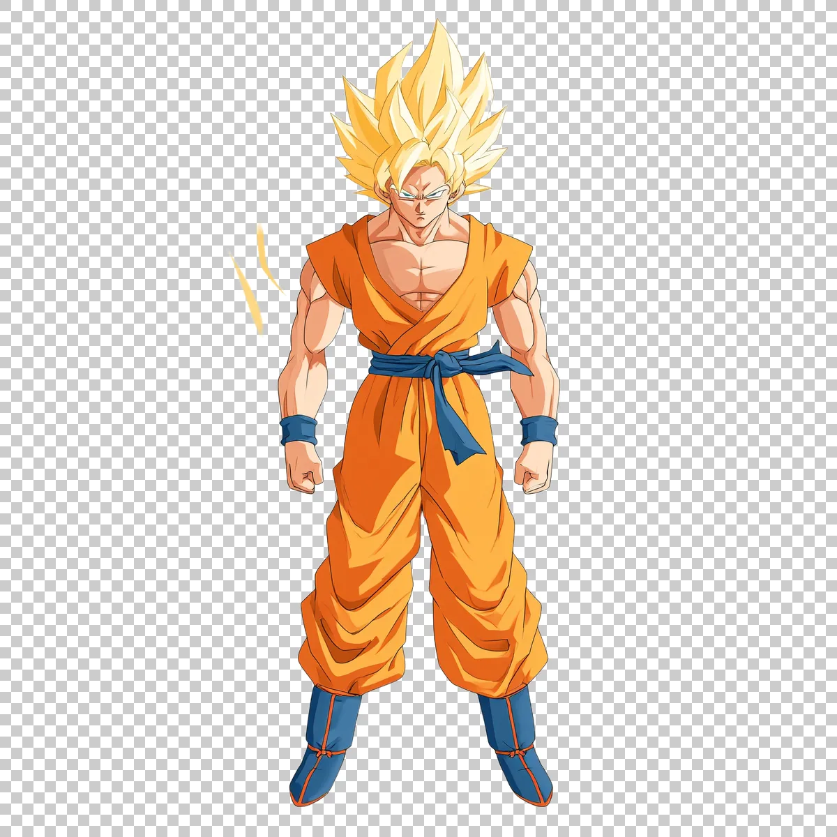 Goku Super Saiyan With Golden Spiky Hair And Intense 0 H transparent PNG