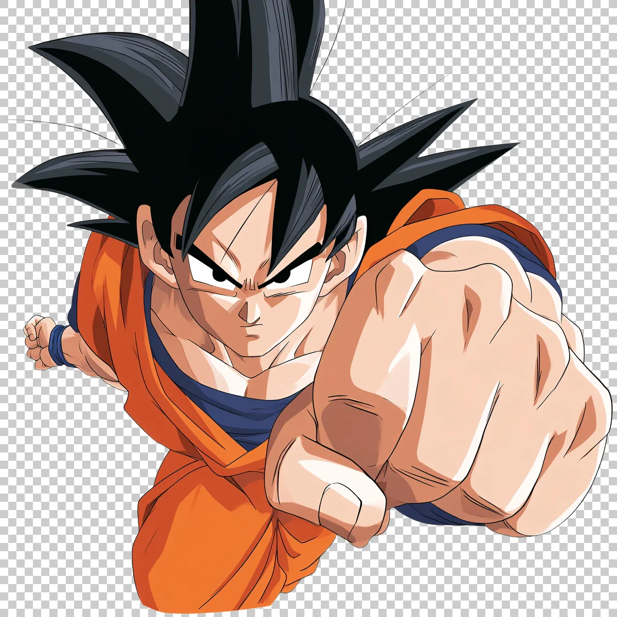 Goku Charging Forward With One Fist Extended Dynamic 0 H transparent PNG