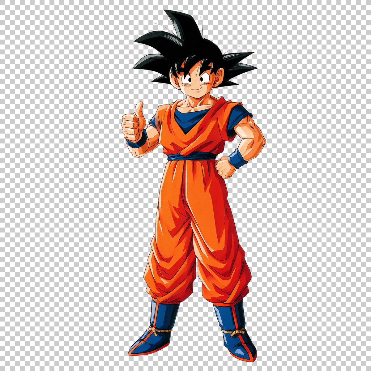Goku Smiling And Giving A Thumbs Up Relaxed Friendly 0 H transparent PNG