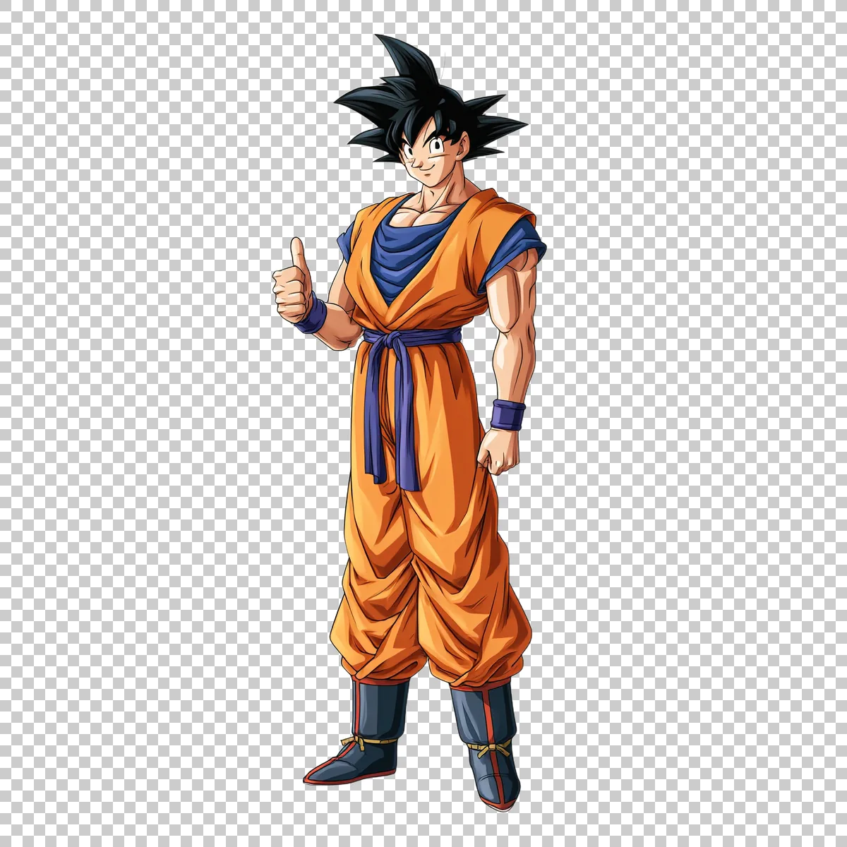Goku Smiling And Giving A Thumbs Up Relaxed Friendly 1 H transparent PNG