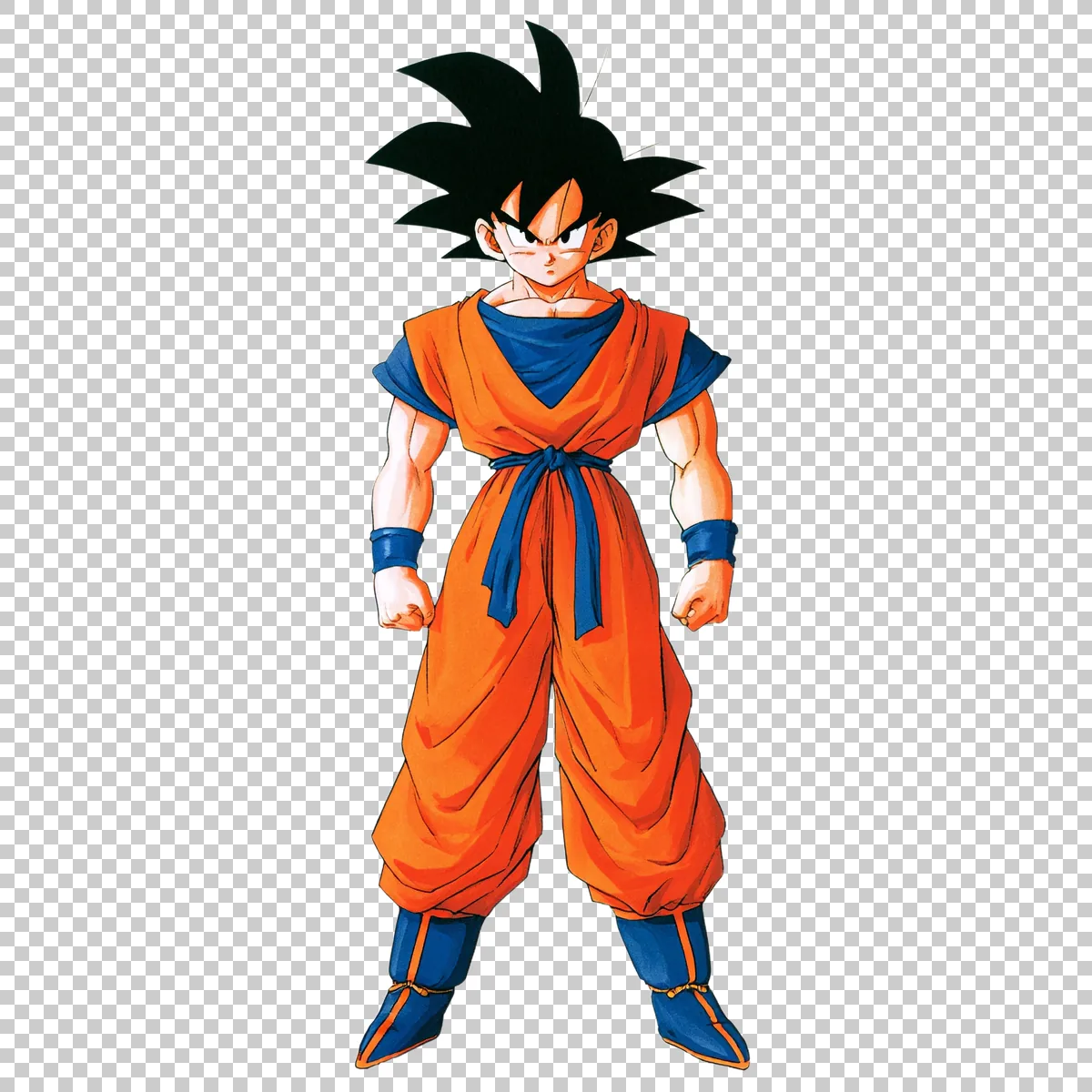 Goku Standing In Classic Fighting Stance Wearing Ora 0 H transparent PNG
