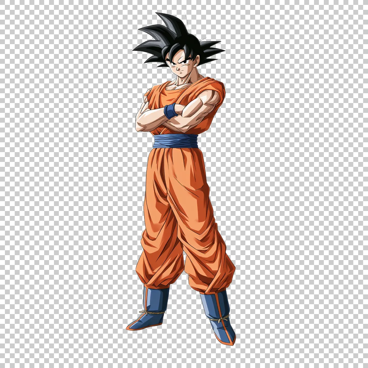 Goku Standing With Arms Crossed And Confident Expres 1 H transparent PNG