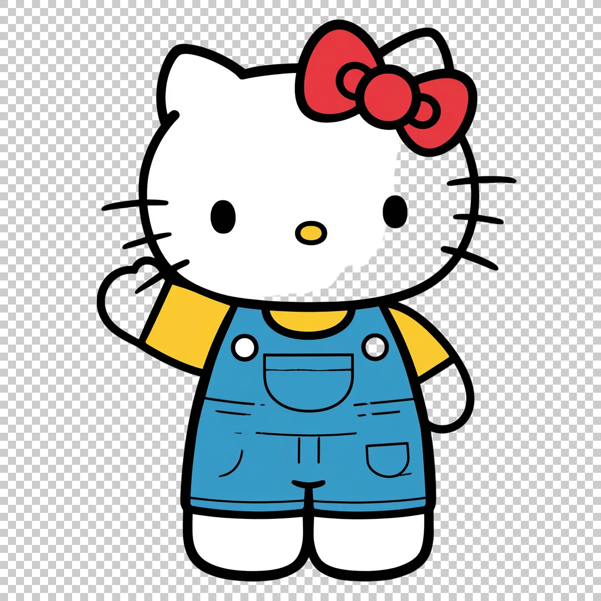 Hello Kitty Standing And Waving With One Hand 0 H transparent PNG