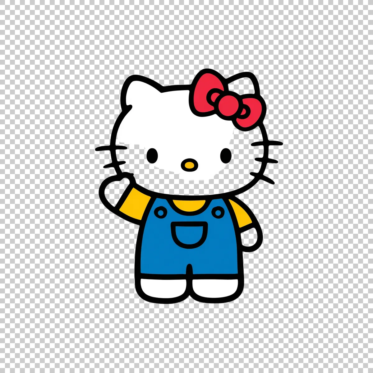Hello Kitty Standing And Waving With One Hand 2 H transparent PNG