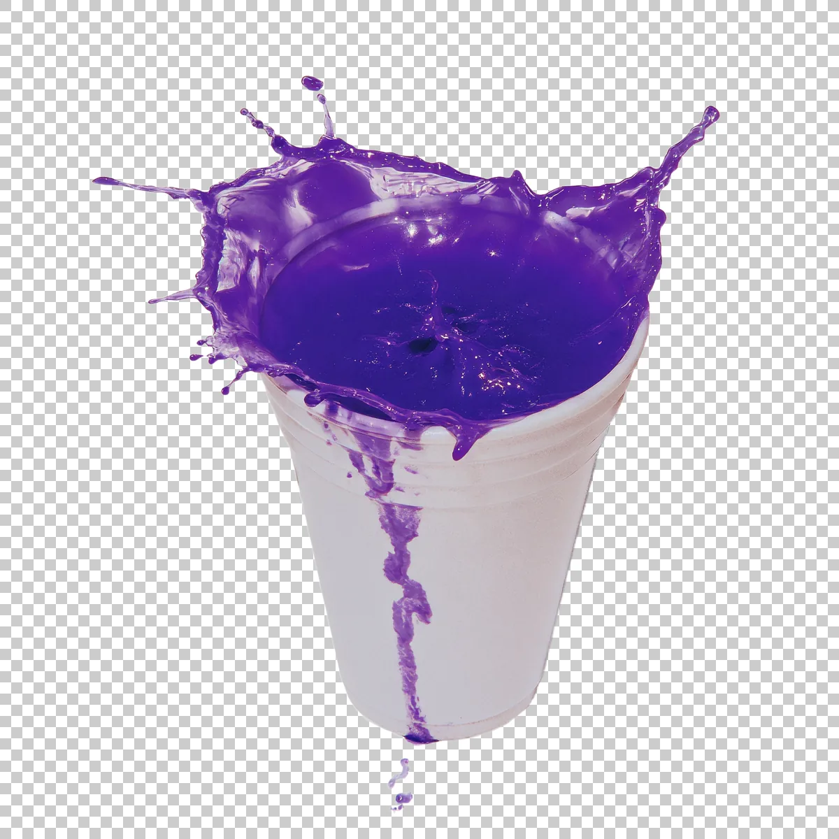 White Double Cup With Purple Liquid Visible At T 3 H transparent PNG