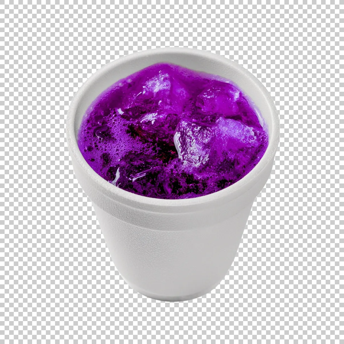 White Double Styrofoam Cup Filled With Purple So 1 H transparent PNG