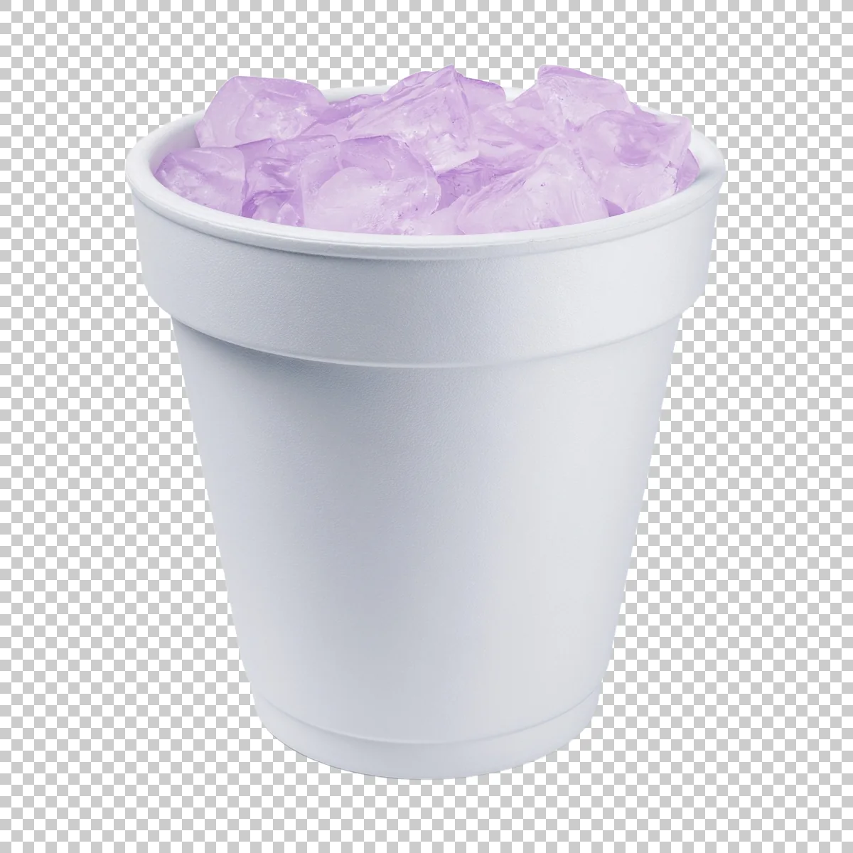 White Double Styrofoam Cup Filled With Purple So 2 H transparent PNG