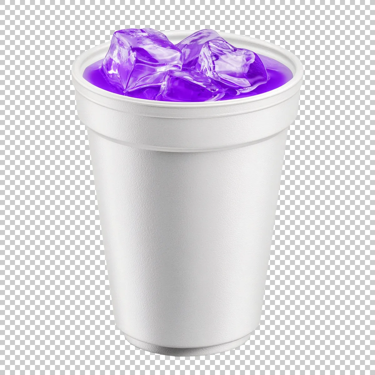 White Double Styrofoam Cup Filled With Purple So 3 H transparent PNG