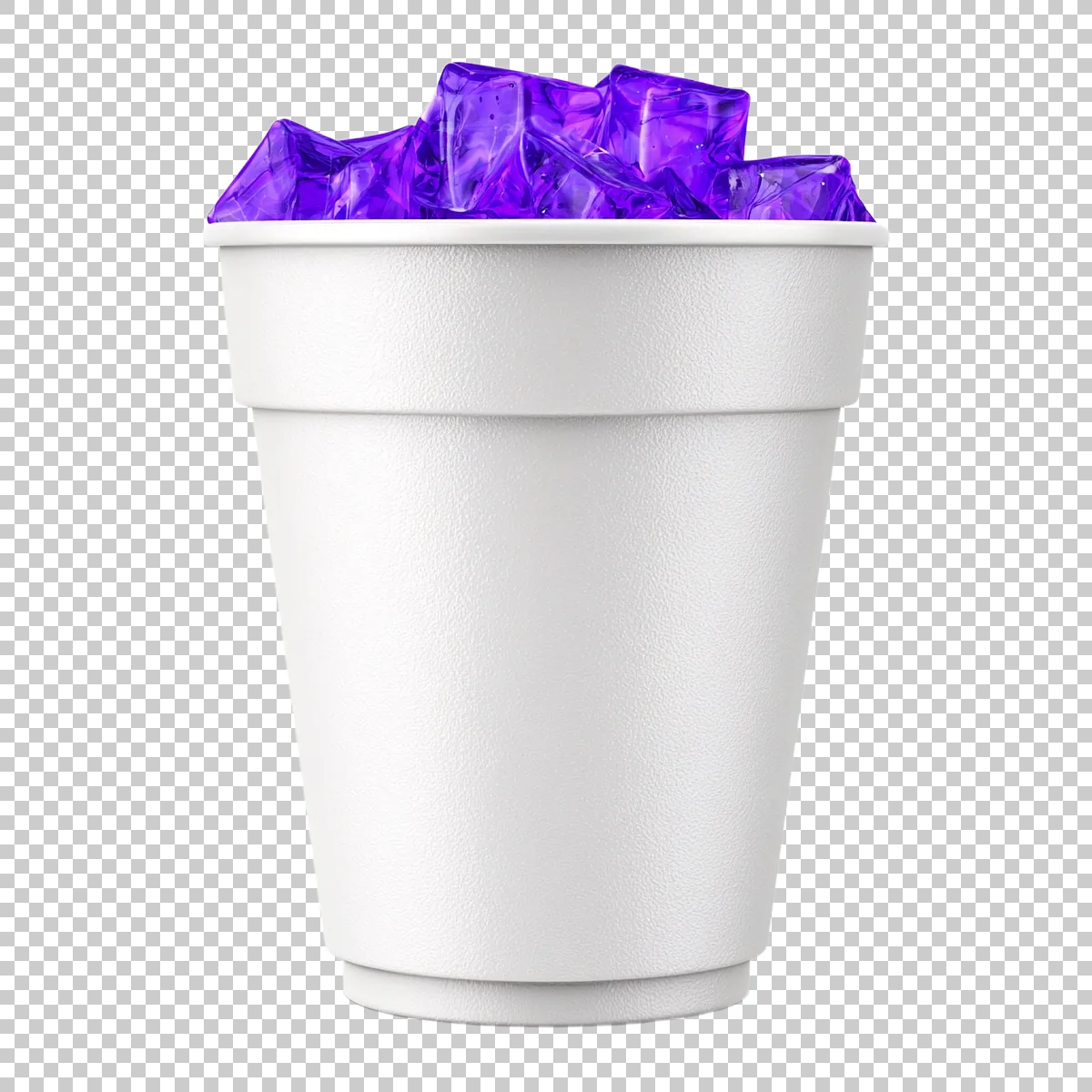 White Foam Cup With Purple Soda And Transparent 0 H transparent PNG