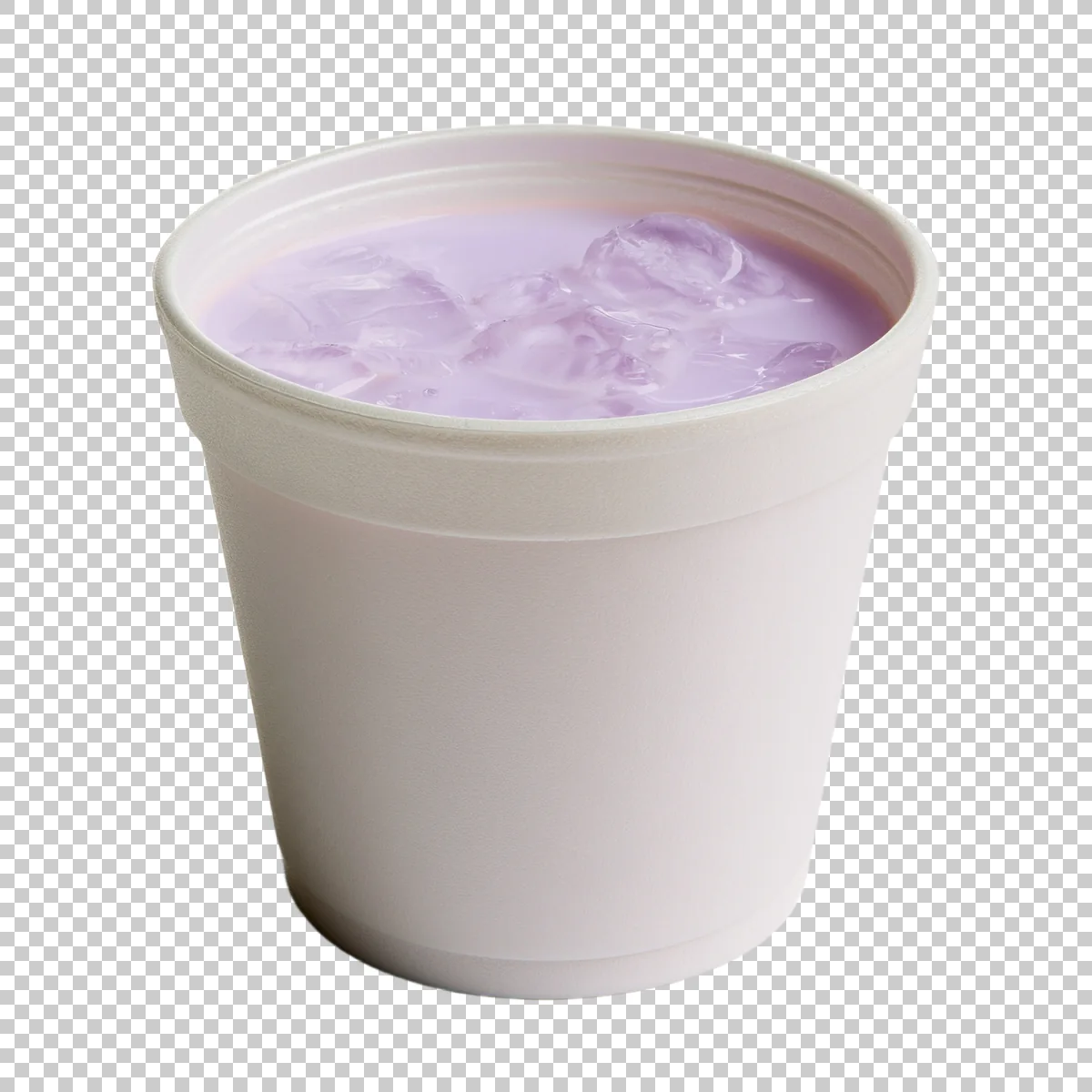 White Foam Cup With Purple Soda And Transparent 3 H transparent PNG