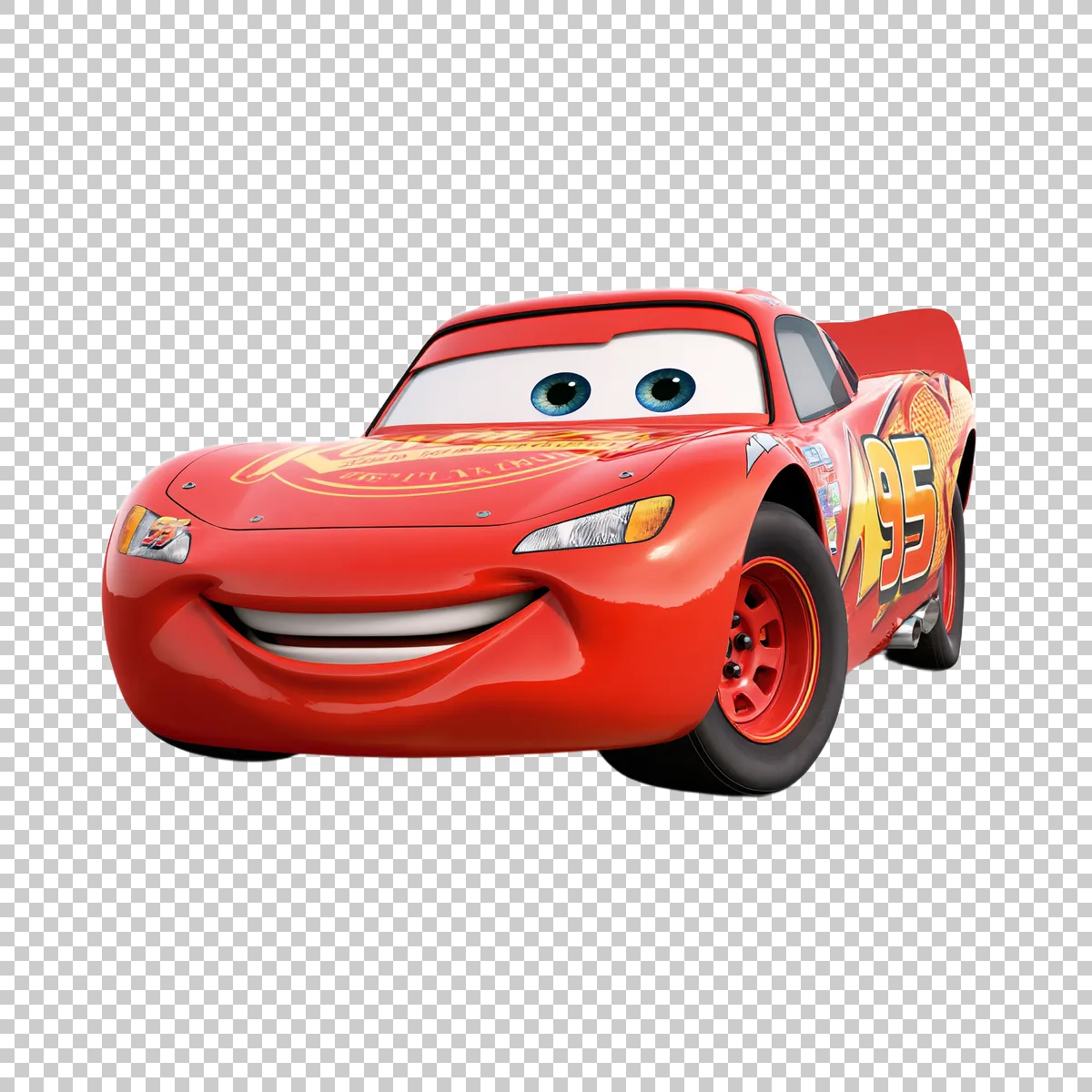 Lightning McQueen Bright Red Race Car W 2 H transparent PNG