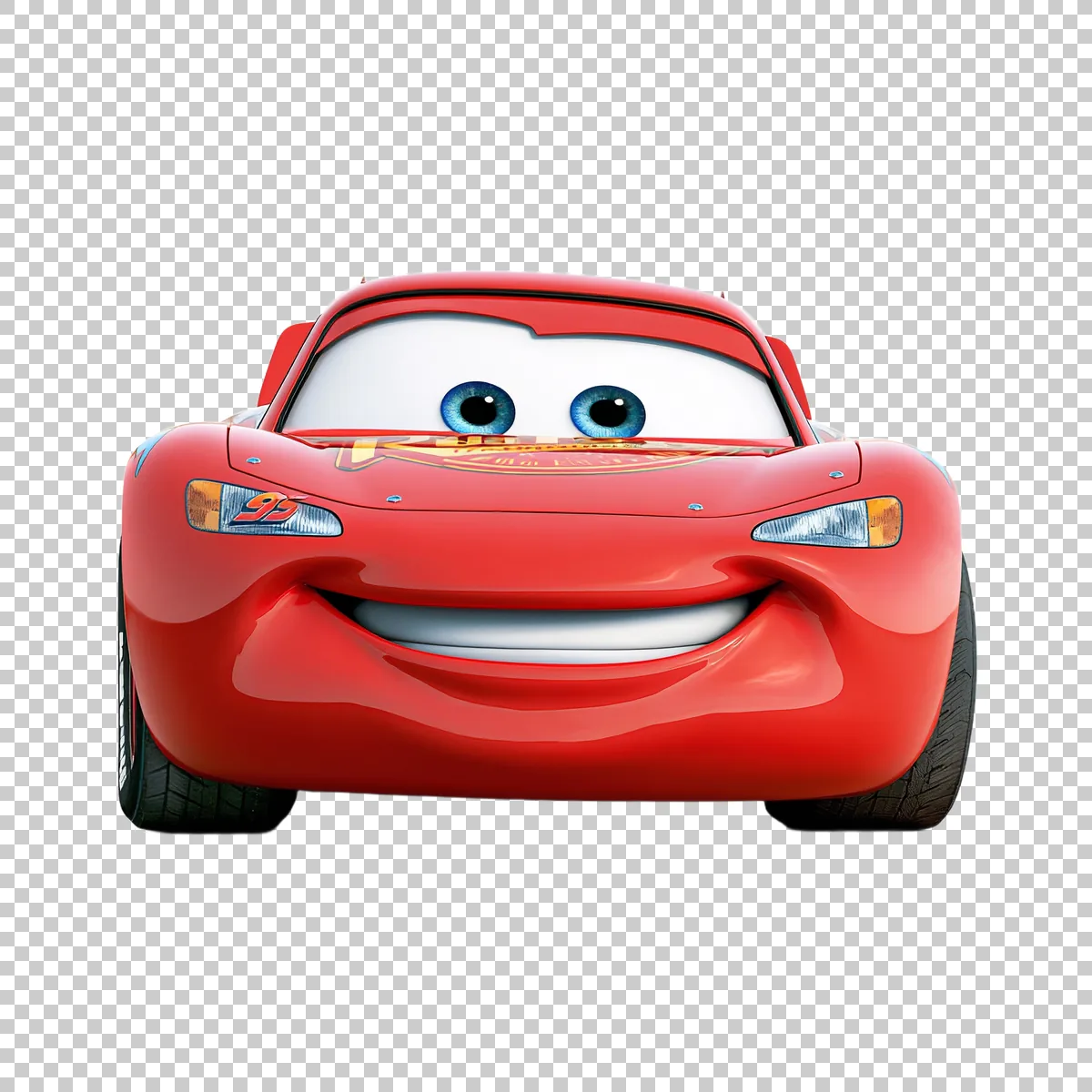 Lightning McQueen Red Race Car Facing D 3 H transparent PNG
