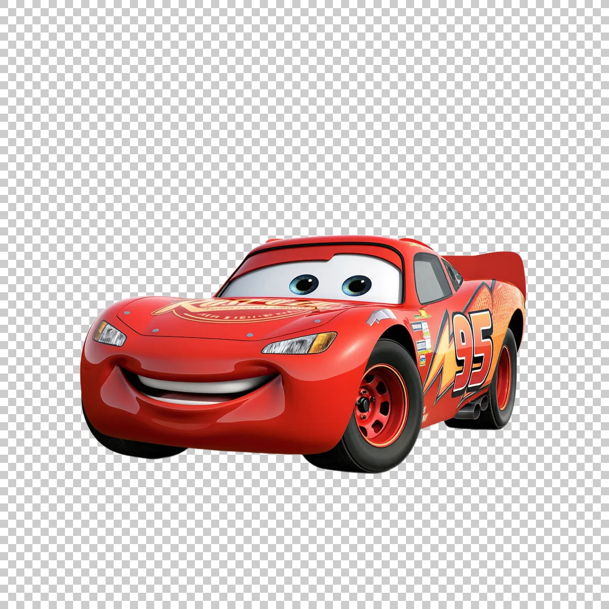 Lightning McQueen Speeding Pose With Fr 0 H transparent PNG