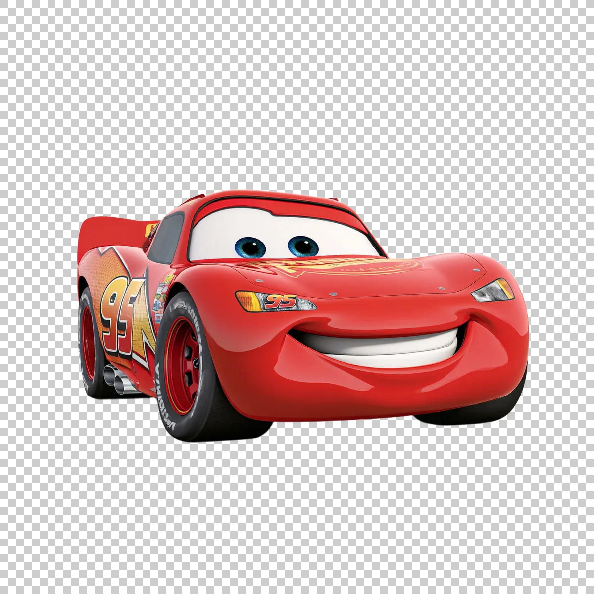 Lightning McQueen Speeding Pose With Fr 3 H transparent PNG