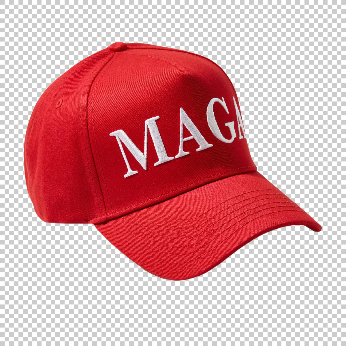 Bright Red Campaign Baseball Cap With Large MAGA 0 H transparent PNG