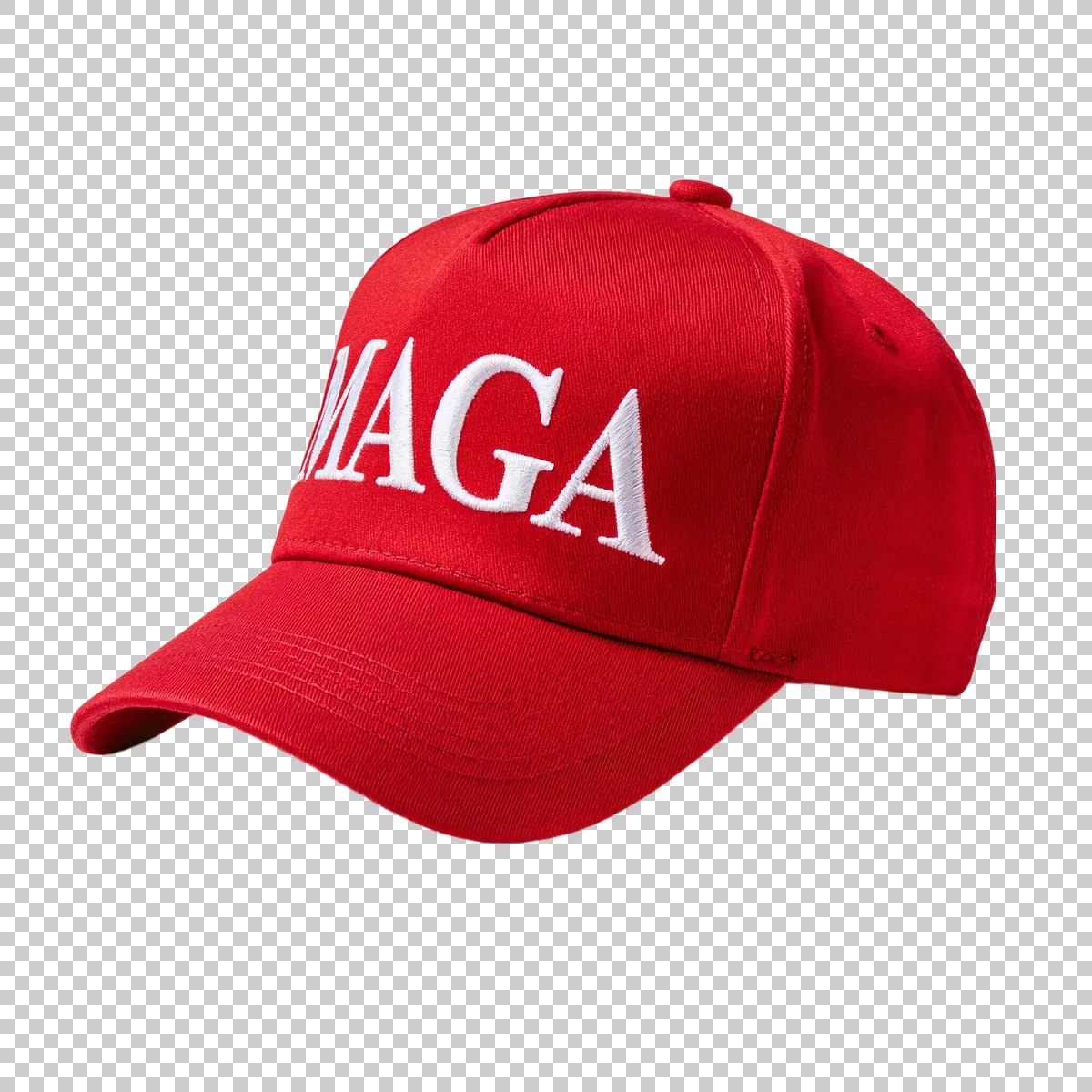 Bright Red Campaign Baseball Cap With Large MAGA 1 H transparent PNG