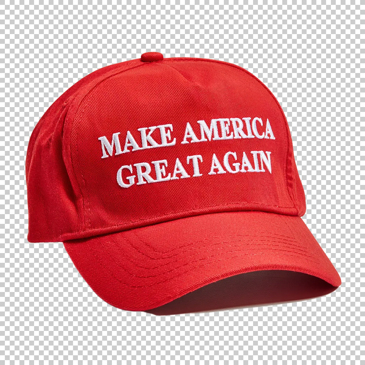 Red Baseball Cap With MAKE AMERICA GREAT AGAIN E 0 H transparent PNG