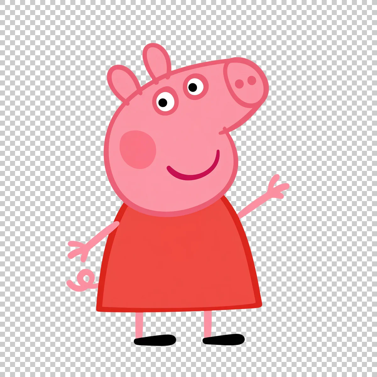 Peppa Pig Standing And Waving With One Hand Cla 1 H transparent PNG