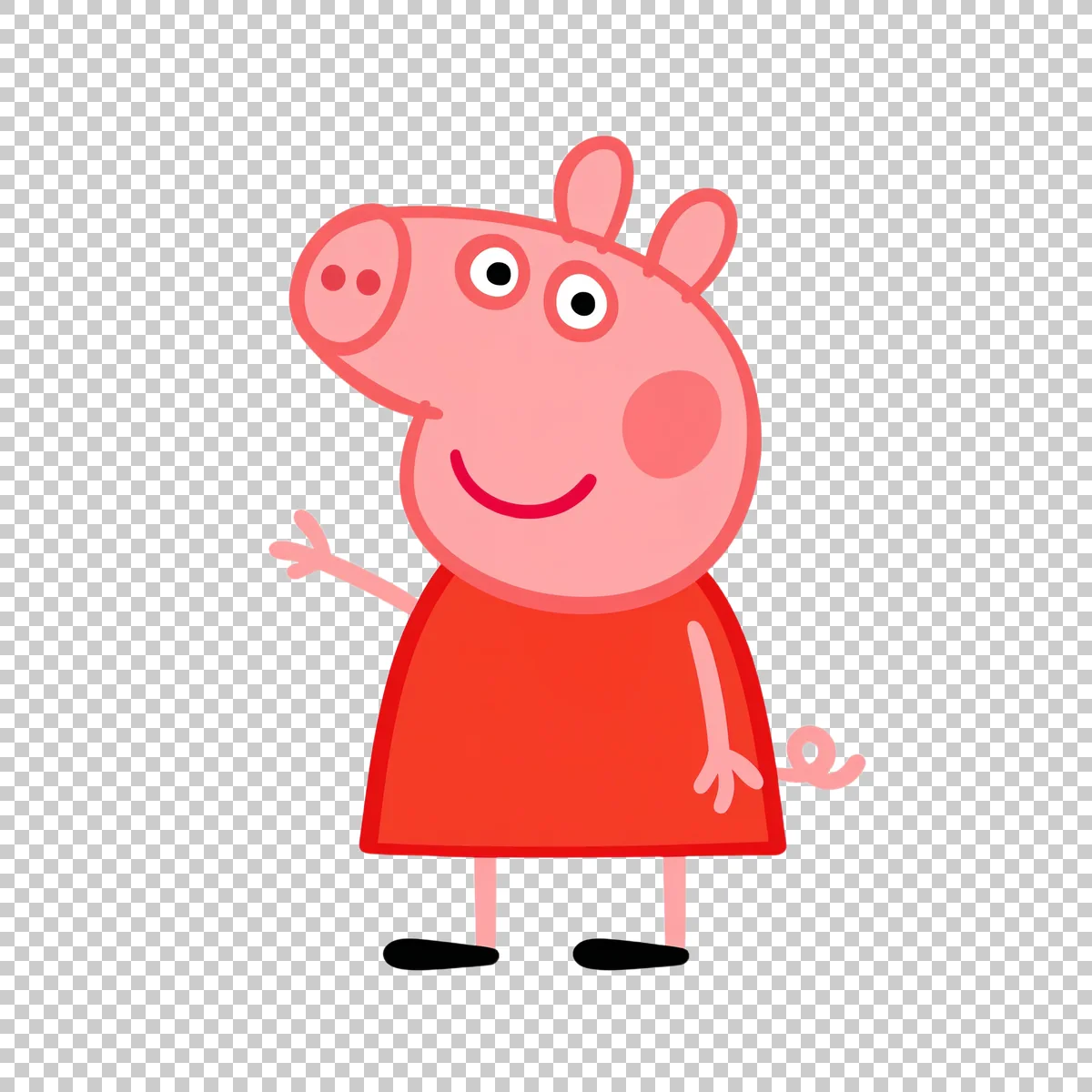 Peppa Pig Standing And Waving With One Hand Cla 3 H transparent PNG