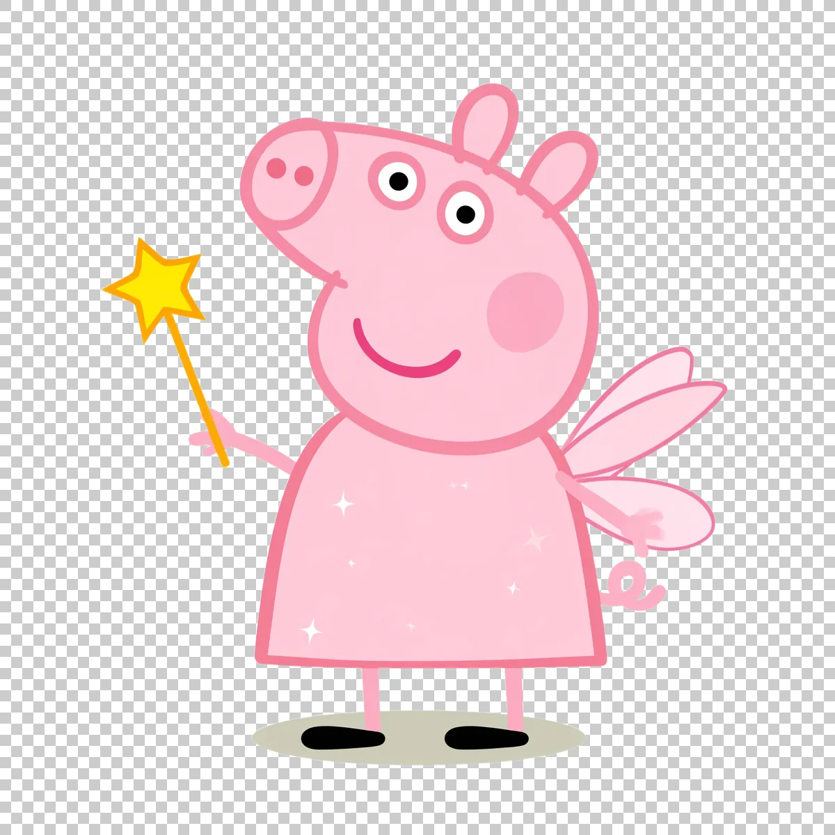 Peppa Pig Wearing A Fairy Costume With Small Wi 2 H transparent PNG