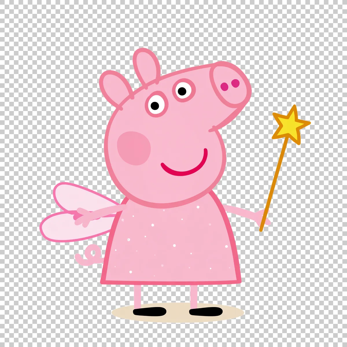 Peppa Pig Wearing A Fairy Costume With Small Wi 3 H transparent PNG