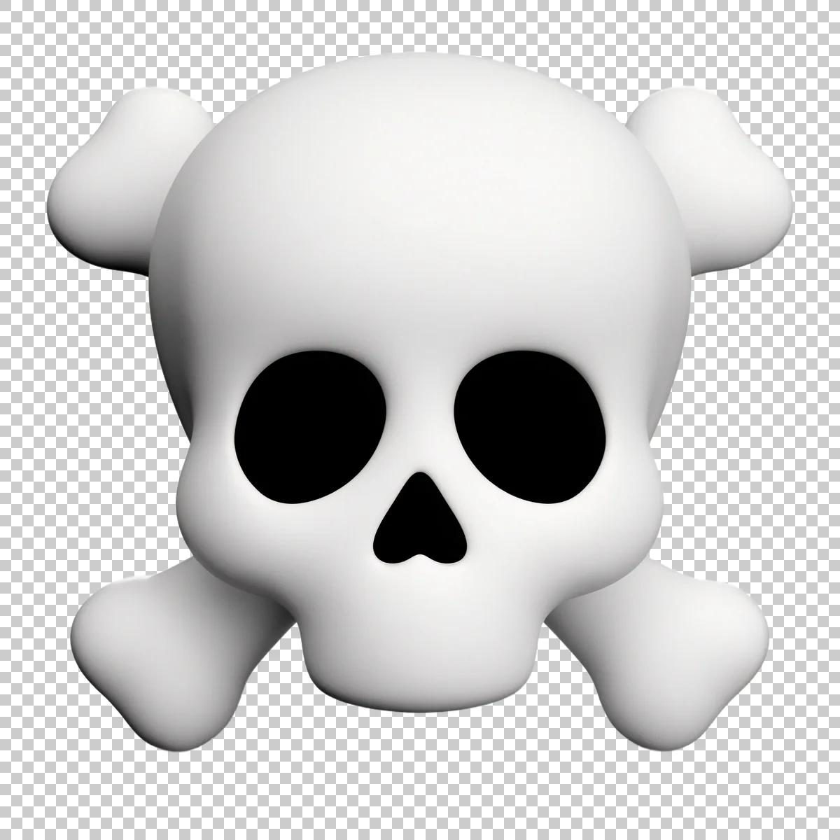 Skull And Crossbones Emoji With Rounded White 0 H transparent PNG
