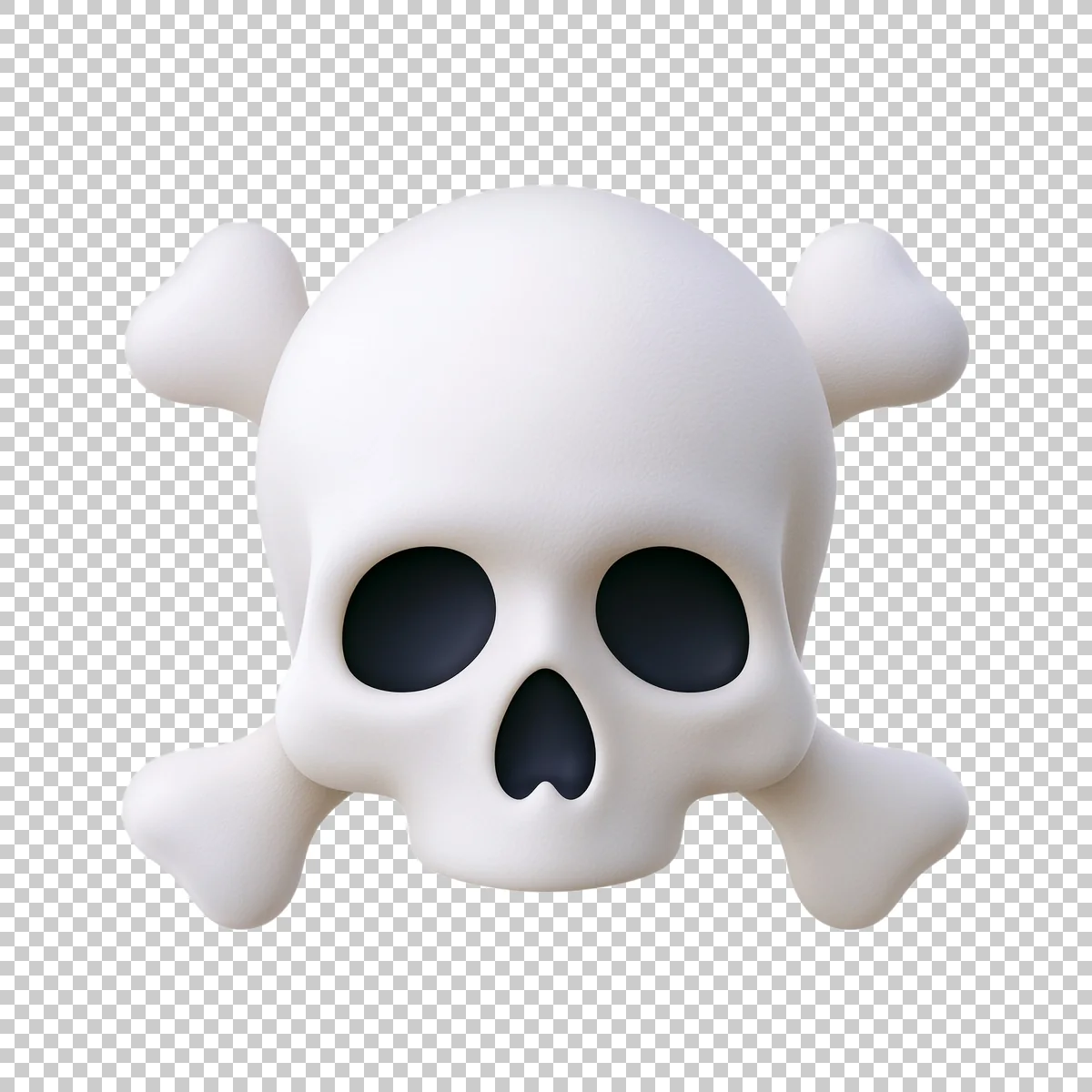 Skull And Crossbones Emoji With Rounded White 2 H transparent PNG